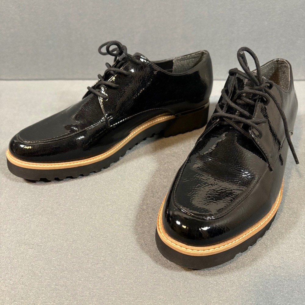 Franco‎ Sarto Womens Charles Lug Sole Oxfords Gloss Lace Up Shoes US 9.5